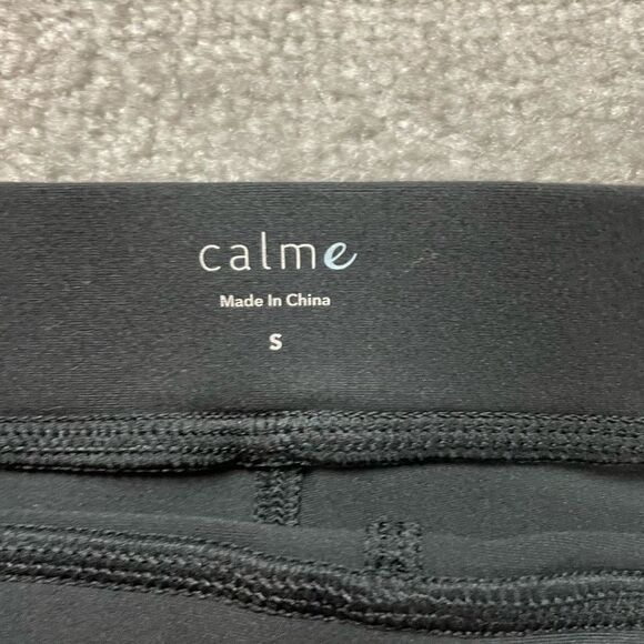 Johnny Was Calme Pants Women Small Split Leg Flare Legging Yoga Gym Black NEW - Picture 5 of 7